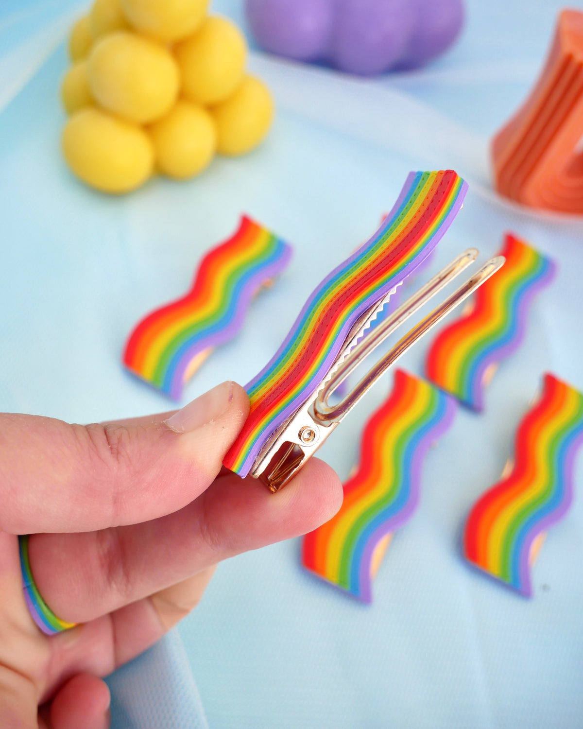 Clare Rainbow Pride Hair Pins