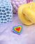 Milk Rainbow Heart Pin