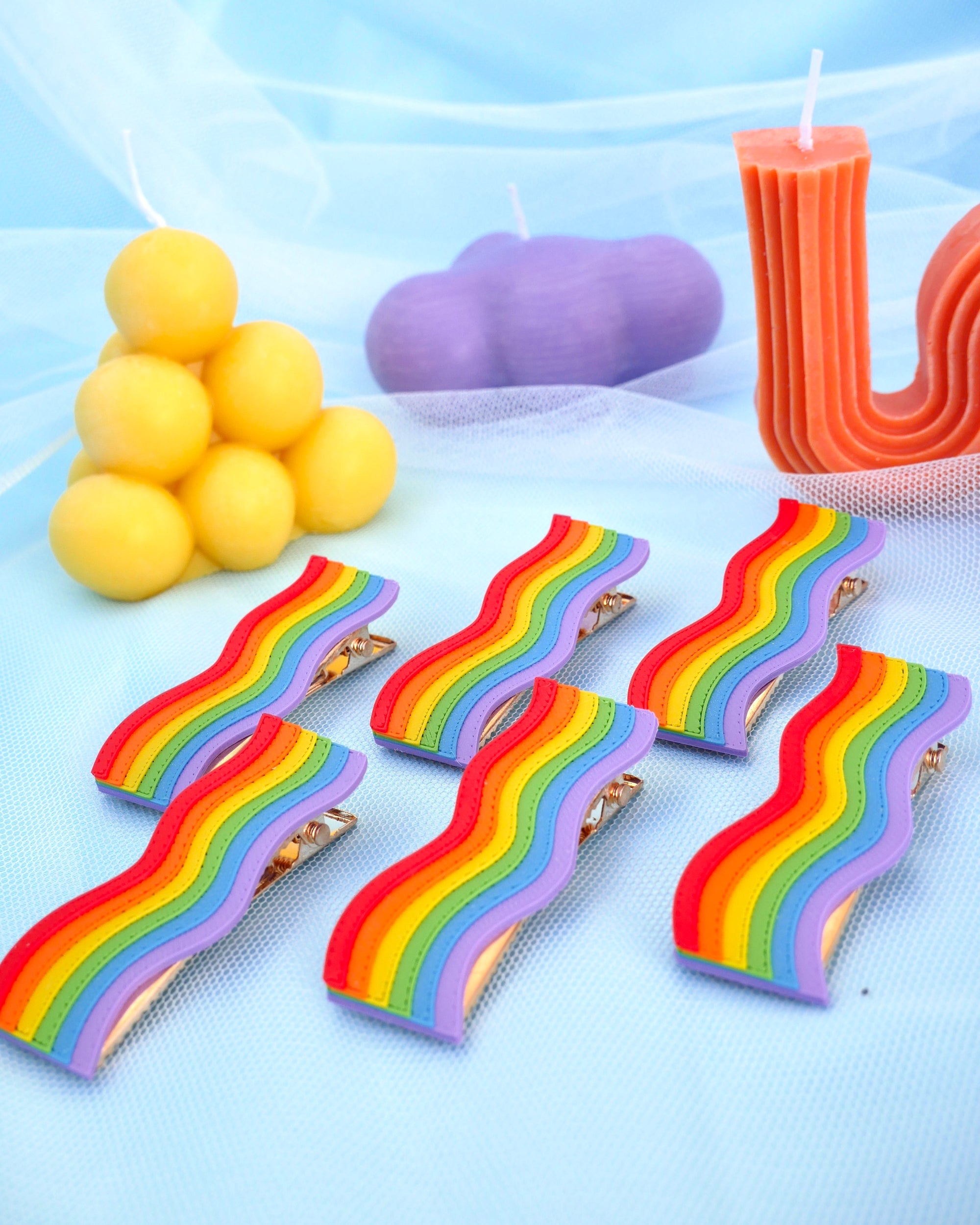 Clare Rainbow Pride Hair Pins