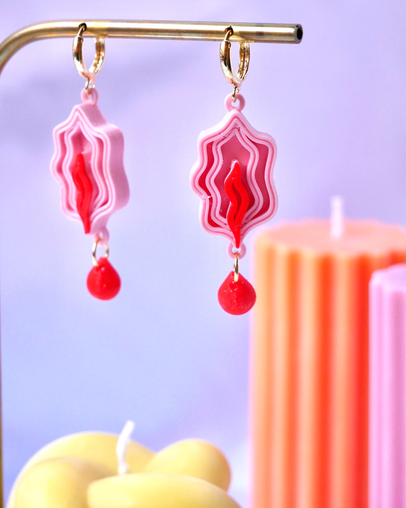 Aisling Menstruating Vulva Earrings