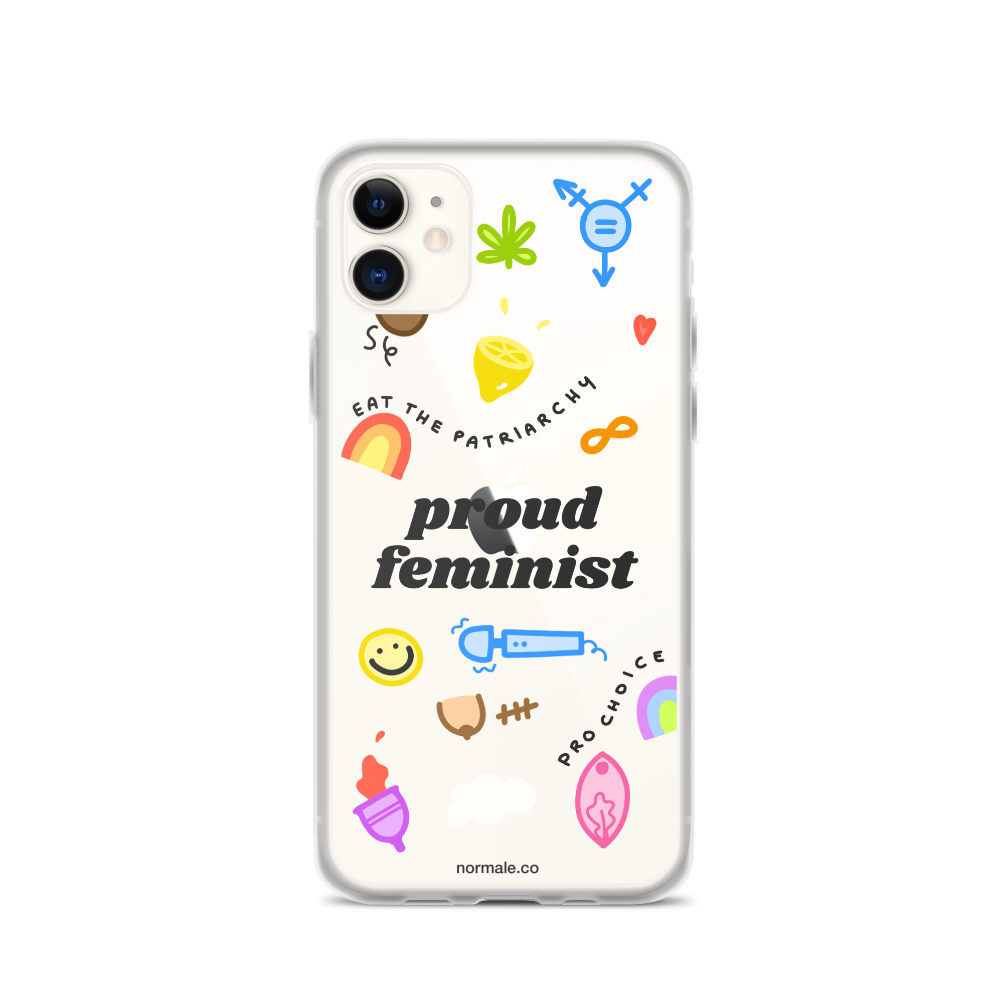 iPhone Case - Proud Feminist Colourful Black