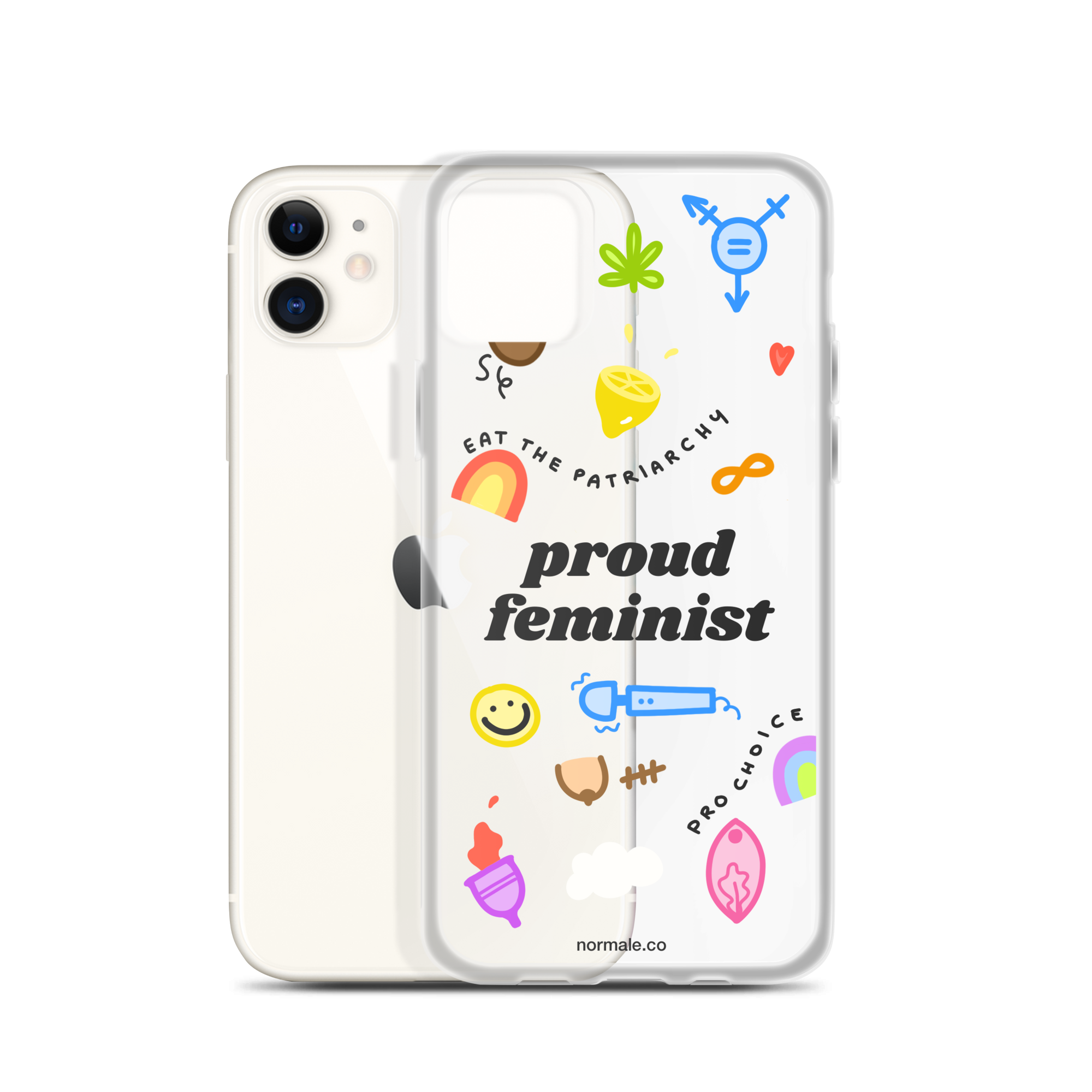 iPhone Case - Proud Feminist Colourful Black