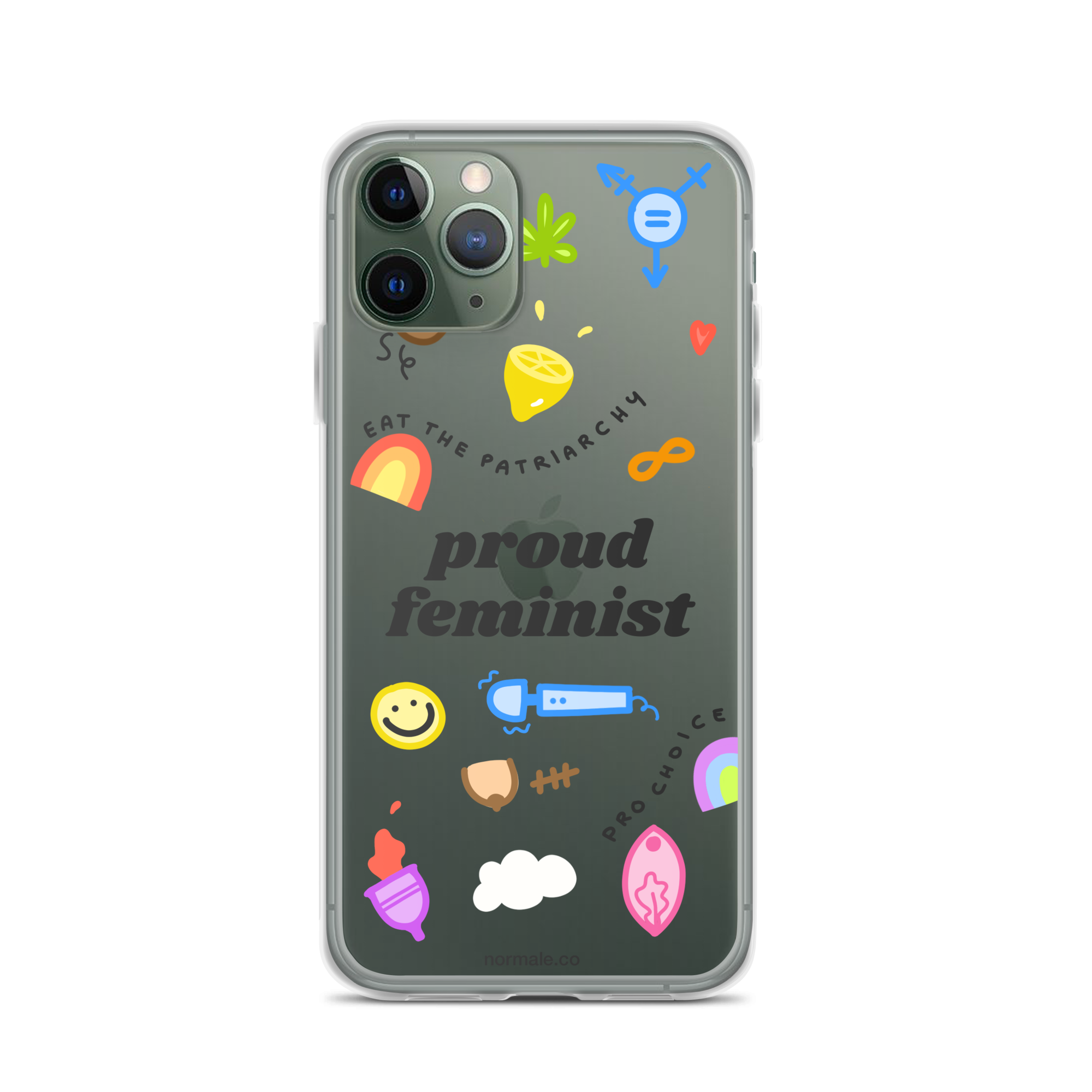 iPhone Case - Proud Feminist Colourful Black