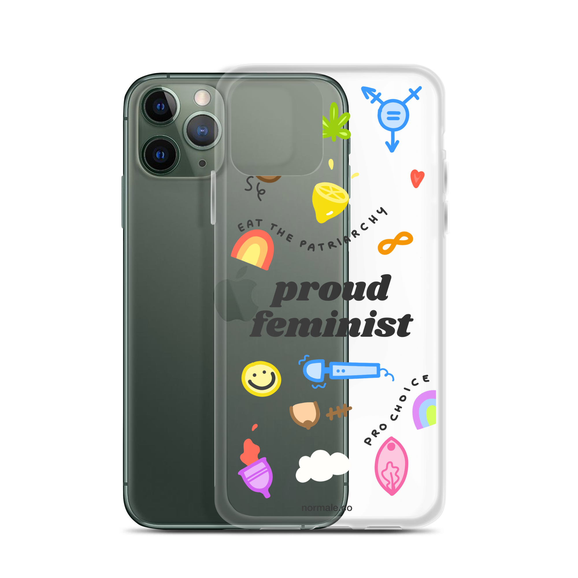 iPhone Case - Proud Feminist Colourful Black