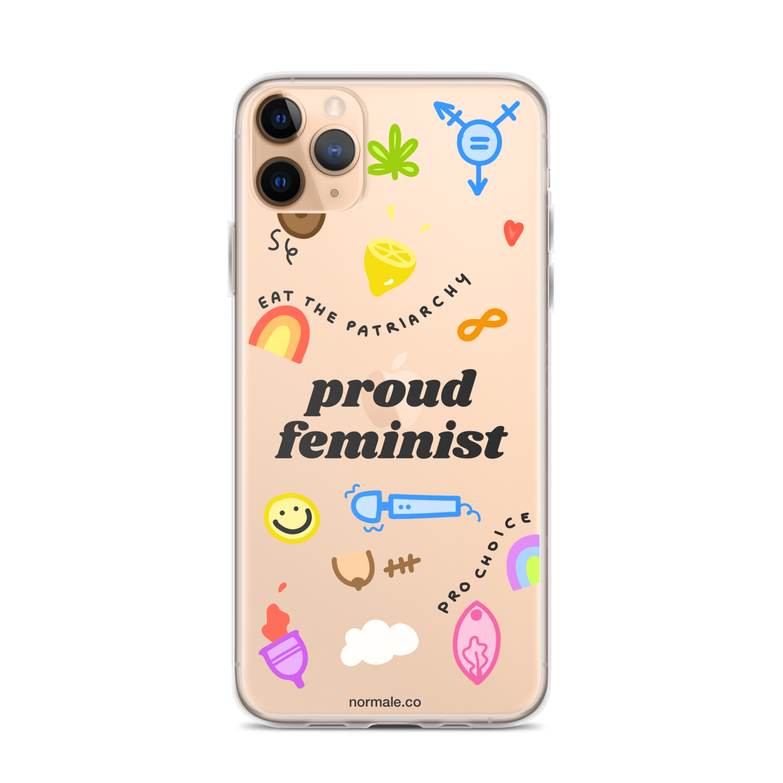 iPhone Case - Proud Feminist Colourful Black