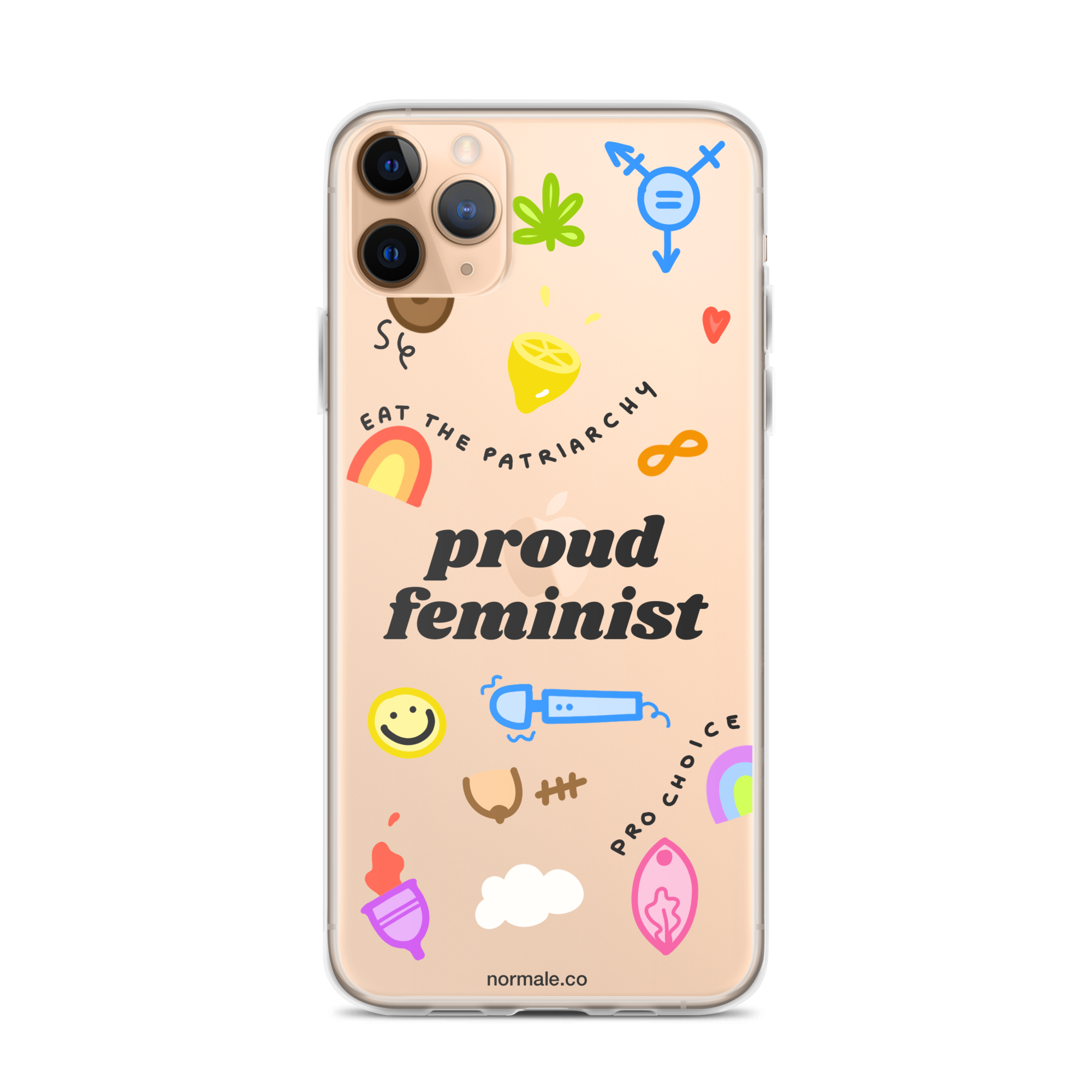 iPhone Case - Proud Feminist Colourful Black