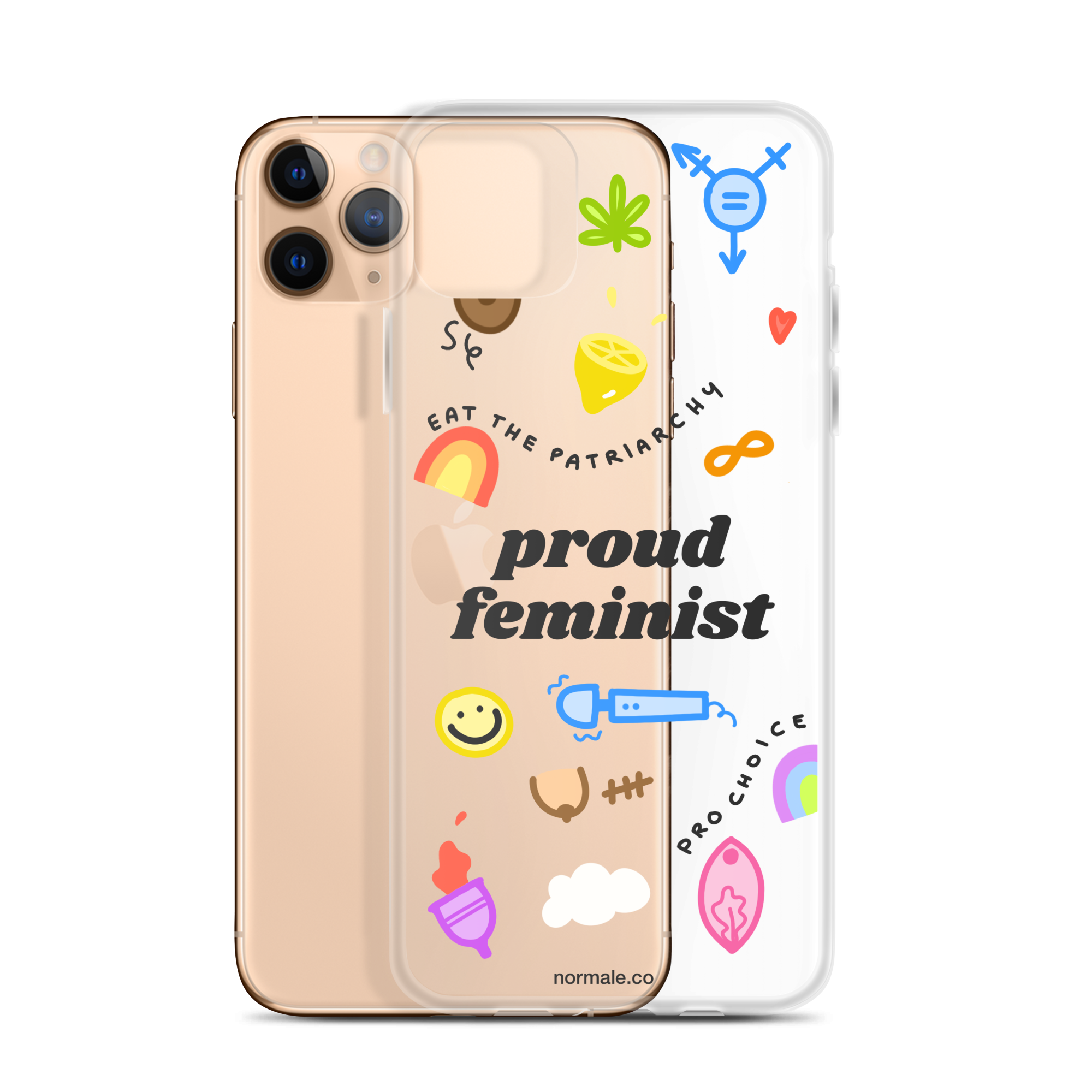 iPhone Case - Proud Feminist Colourful Black