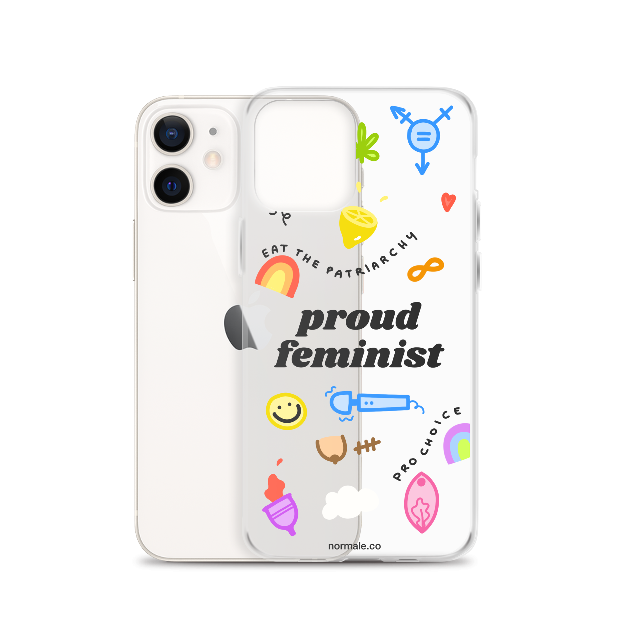 iPhone Case - Proud Feminist Colourful Black