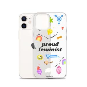 iPhone Case - Proud Feminist Colourful Black