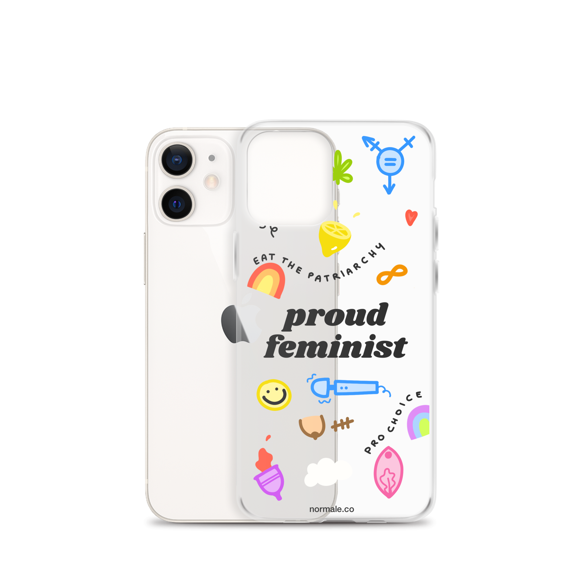 iPhone Case - Proud Feminist Colourful Black