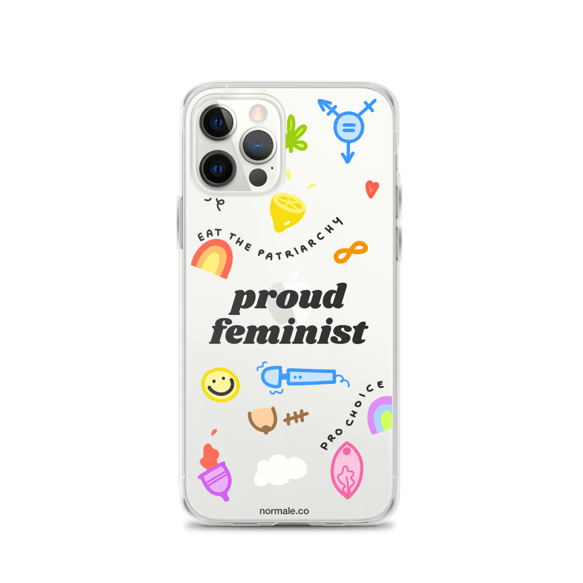 iPhone Case - Proud Feminist Colourful Black