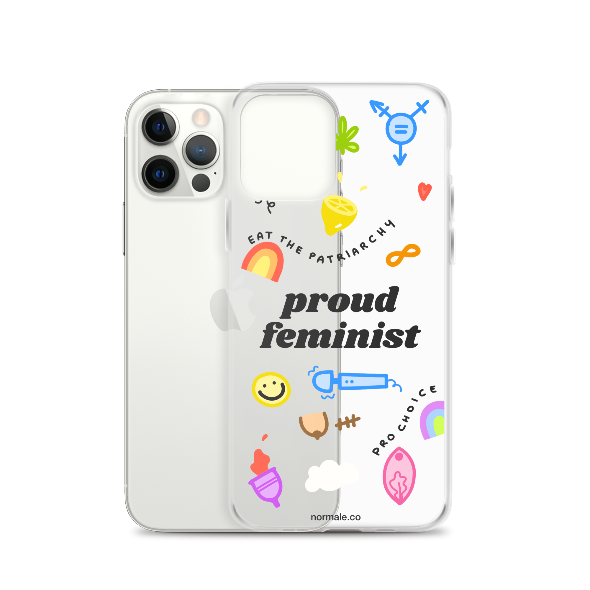 iPhone Case - Proud Feminist Colourful Black