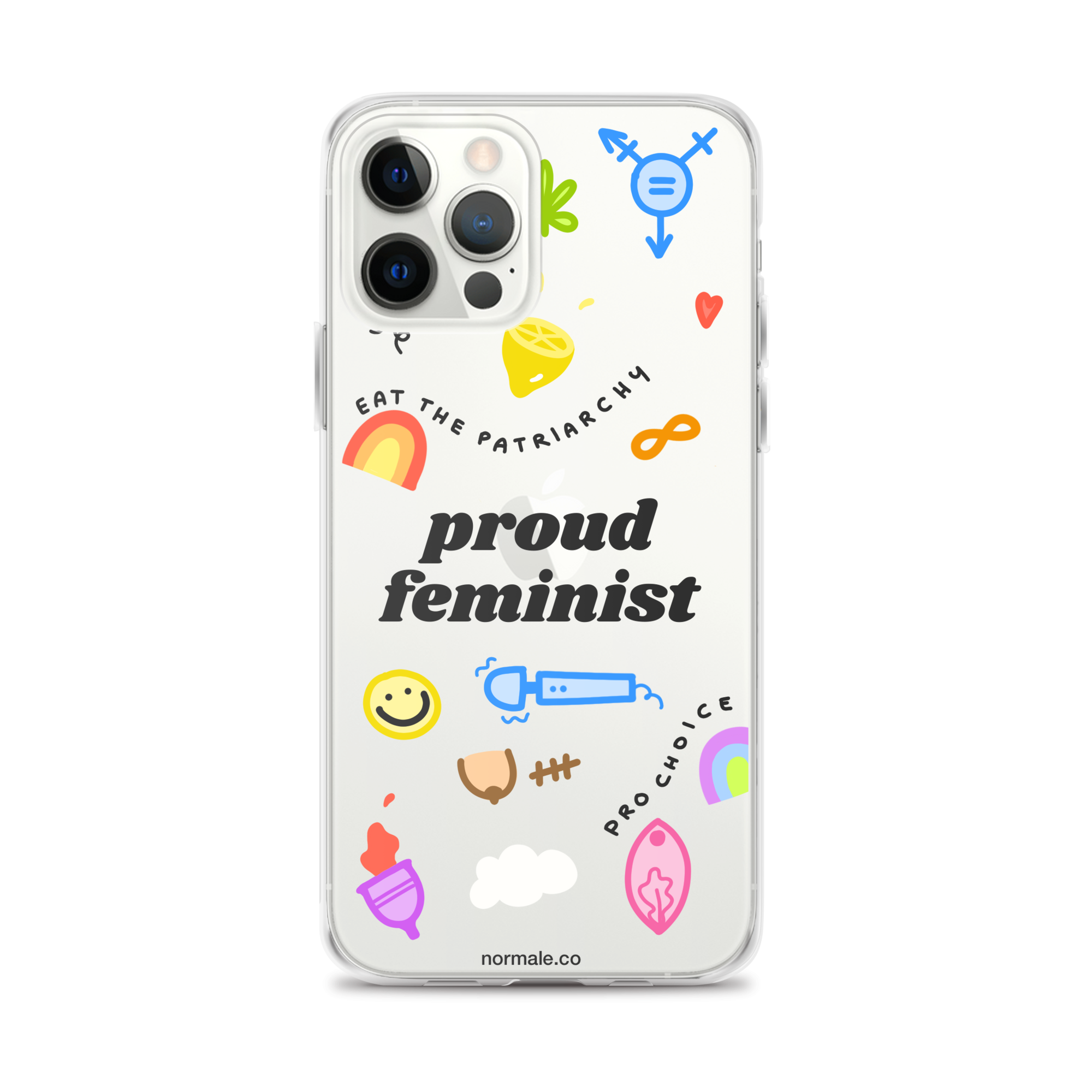 iPhone Case - Proud Feminist Colourful Black