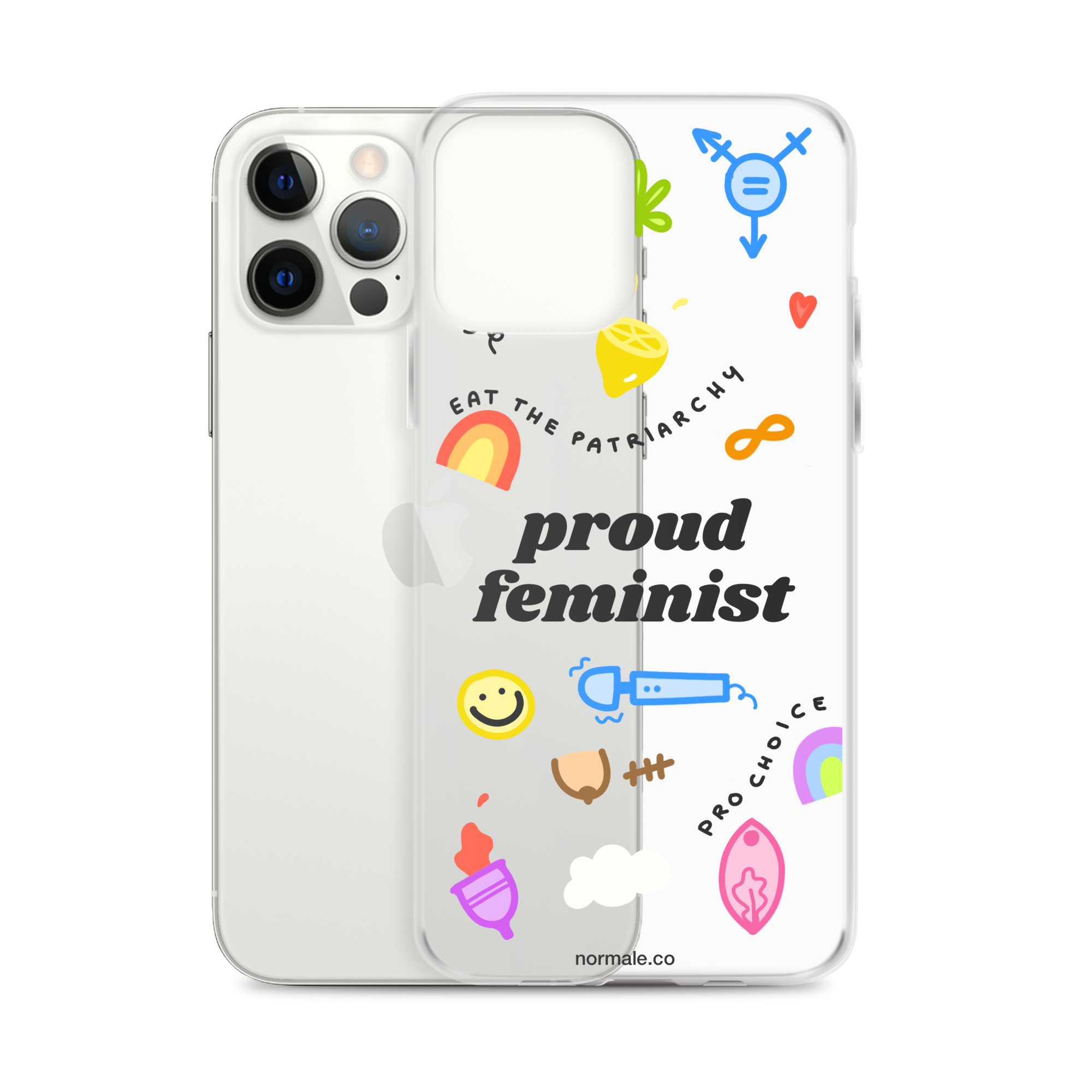 iPhone Case - Proud Feminist Colourful Black