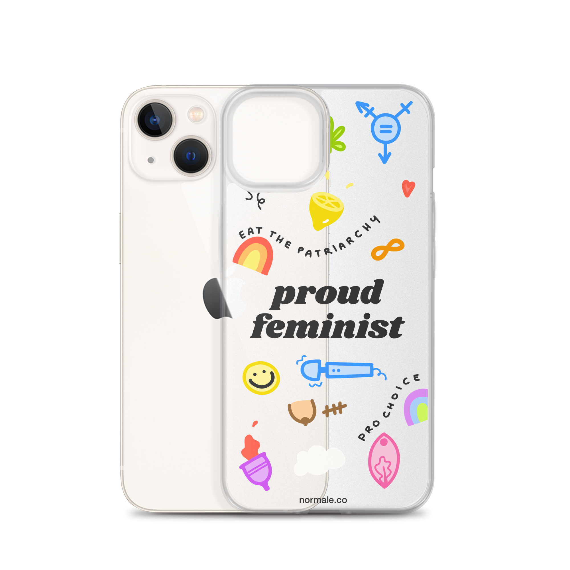 iPhone Case - Proud Feminist Colourful Black