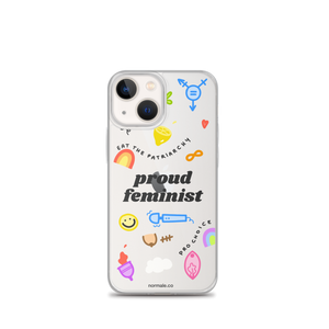 iPhone Case - Proud Feminist Colourful Black