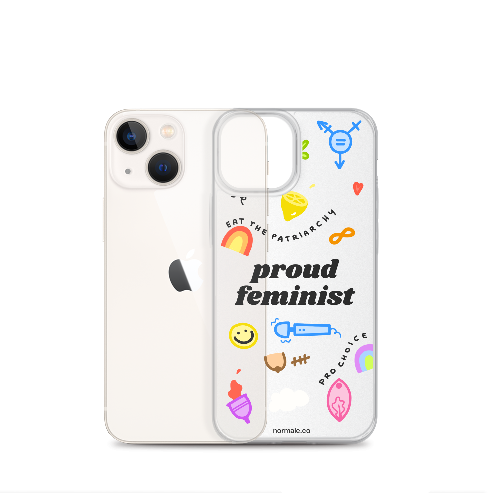 iPhone Case - Proud Feminist Colourful Black