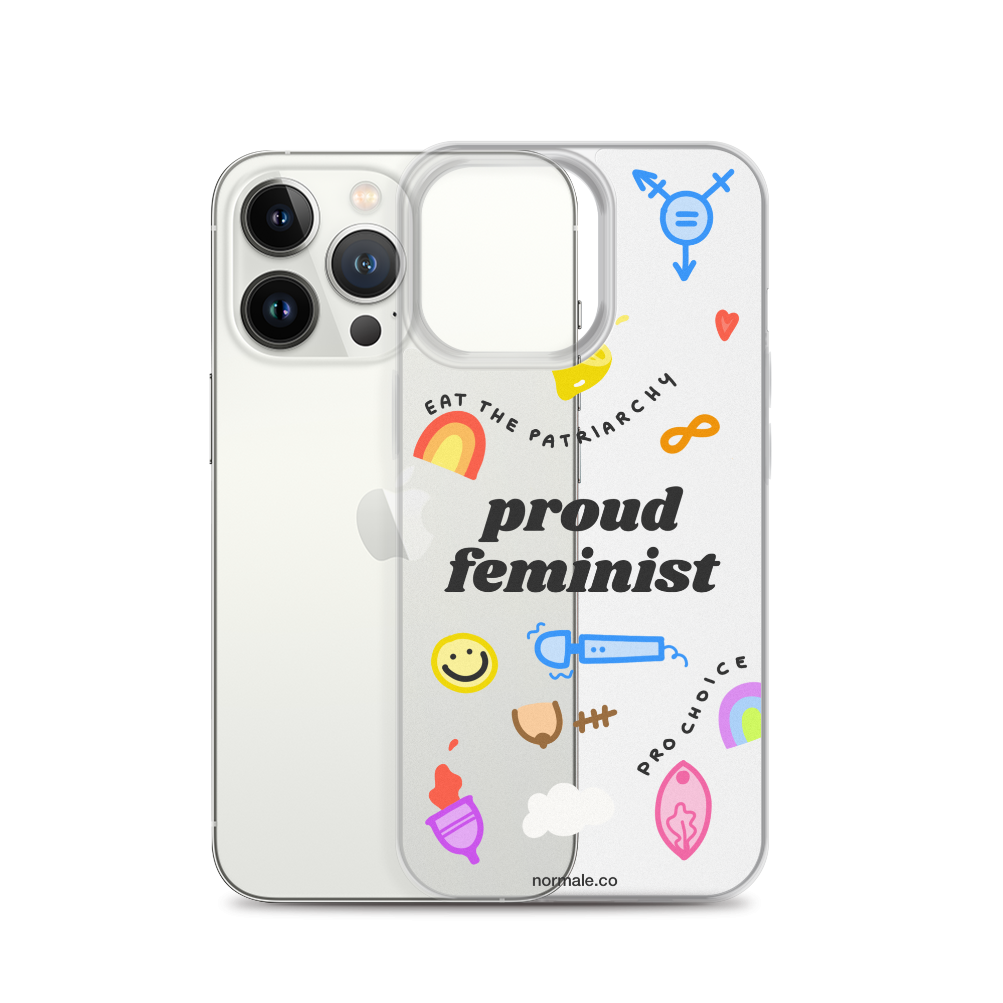 iPhone Case - Proud Feminist Colourful Black