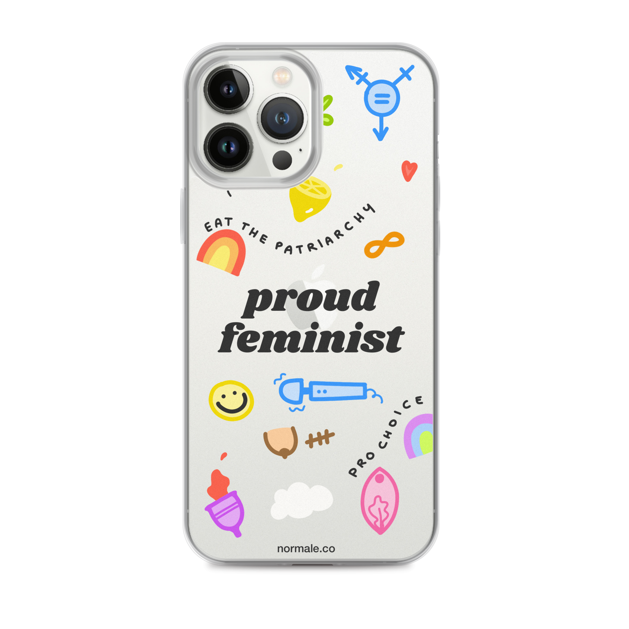 iPhone Case - Proud Feminist Colourful Black