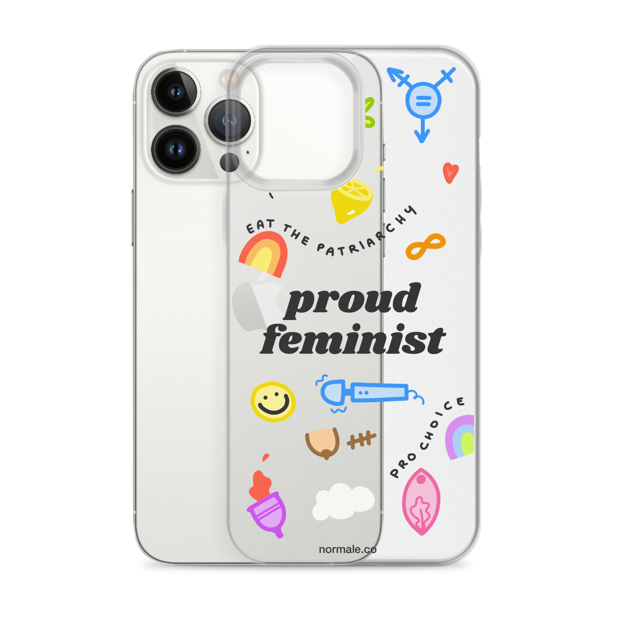 iPhone Case - Proud Feminist Colourful Black