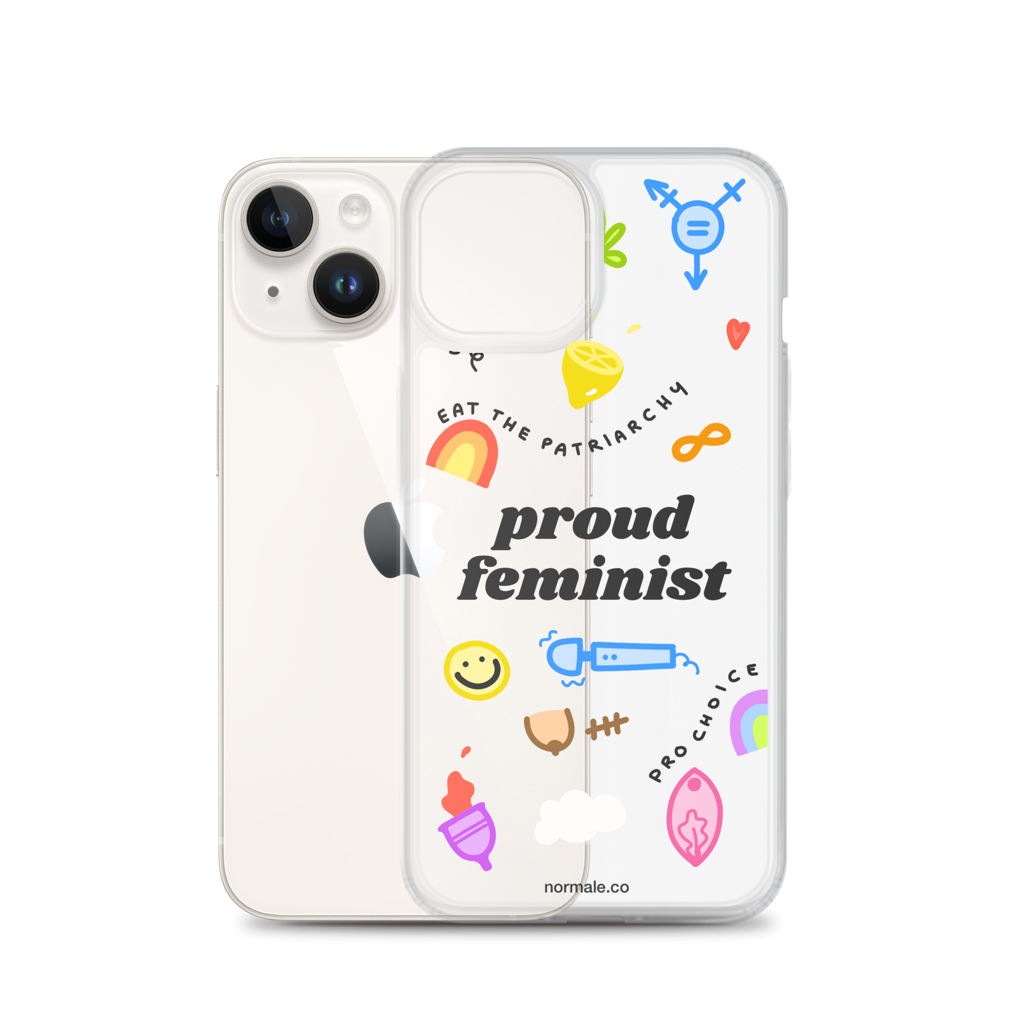 iPhone Case - Proud Feminist Colourful Black