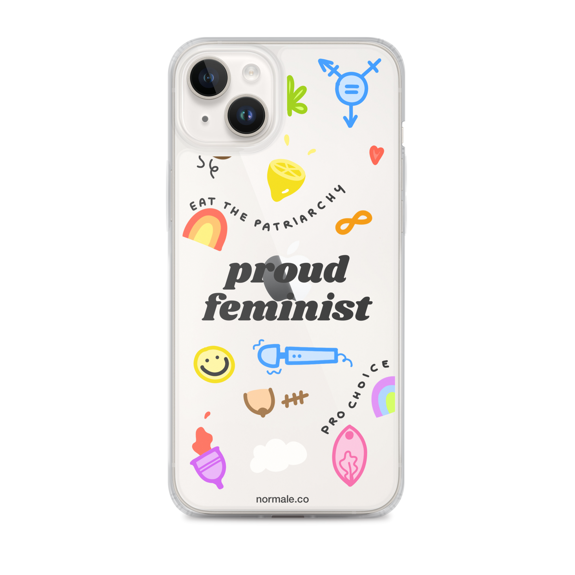 iPhone Case - Proud Feminist Colourful Black