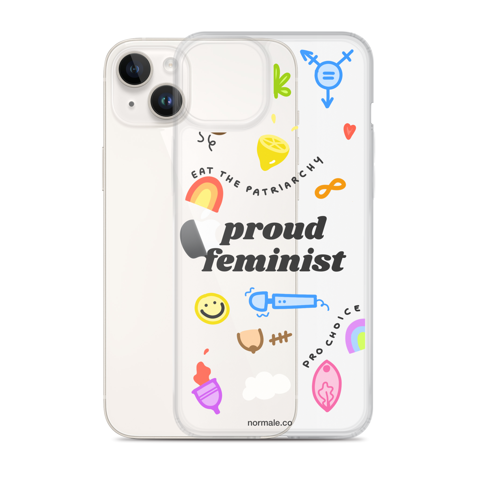 iPhone Case - Proud Feminist Colourful Black