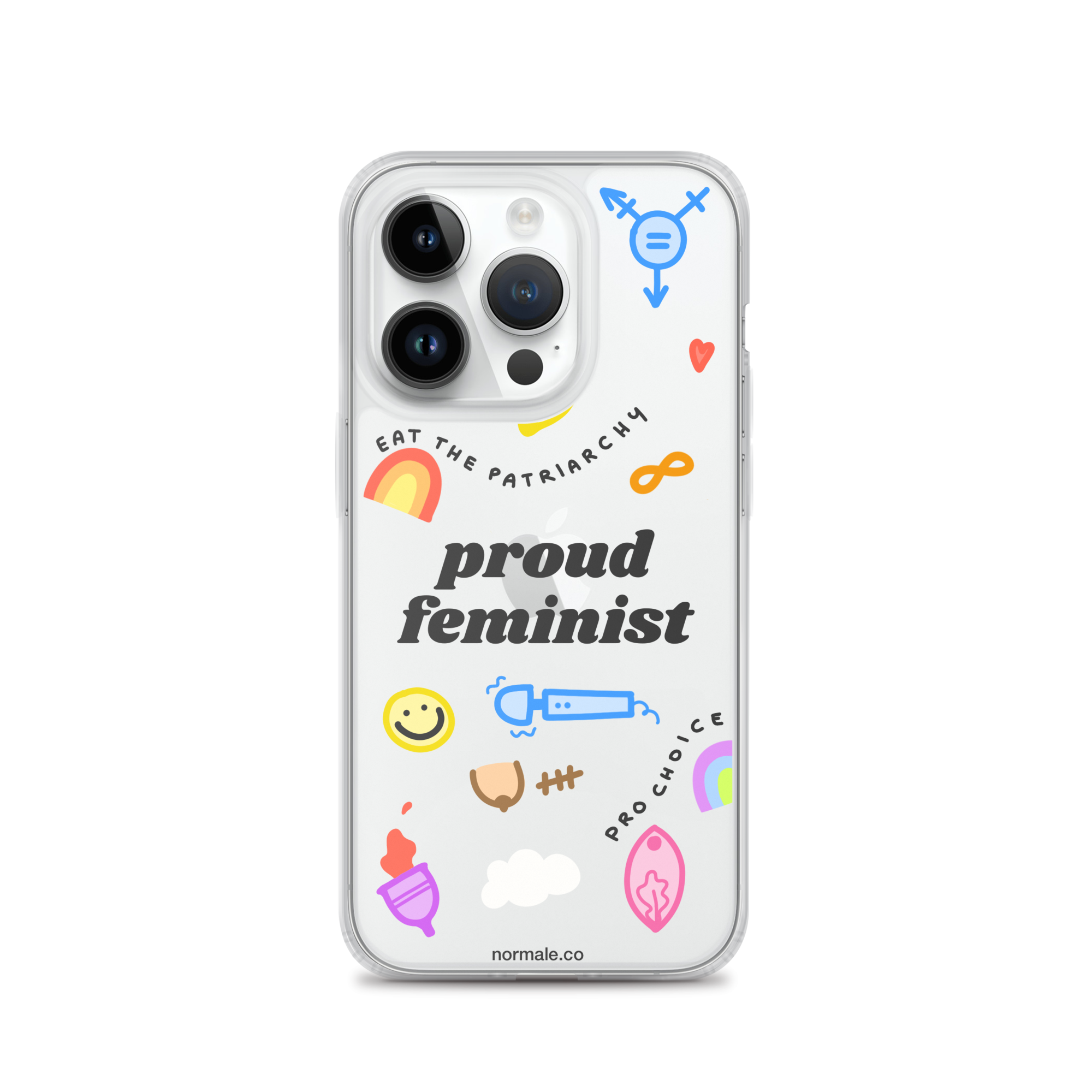 iPhone Case - Proud Feminist Colourful Black