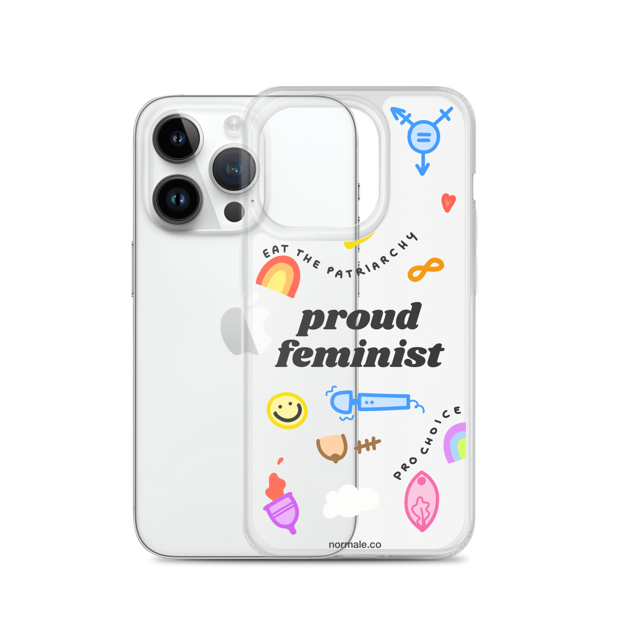 iPhone Case - Proud Feminist Colourful Black