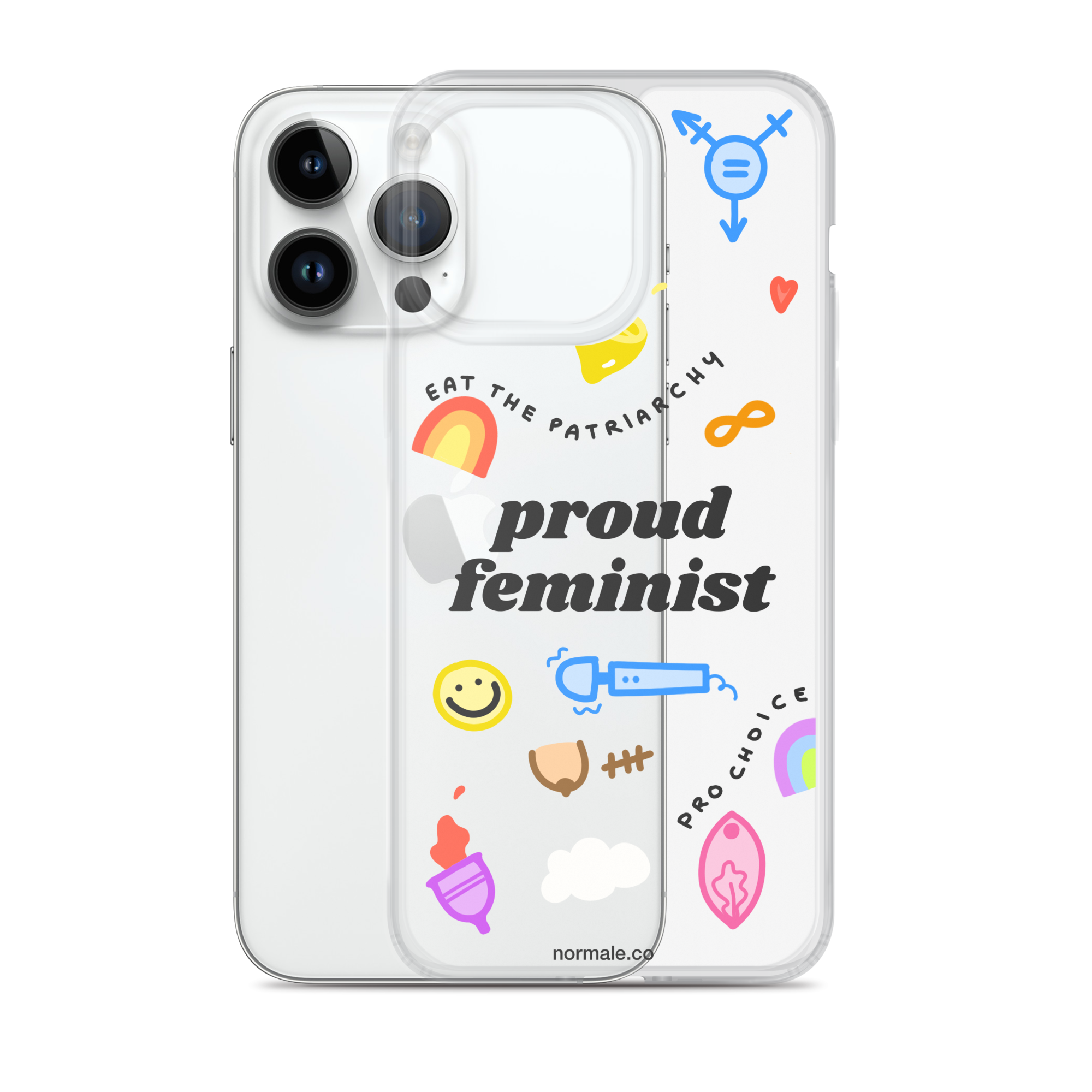 iPhone Case - Proud Feminist Colourful Black