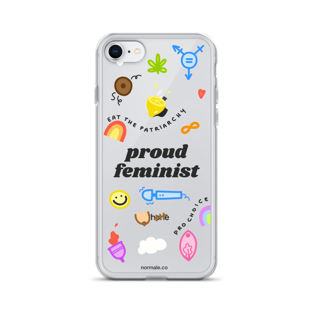 iPhone Case - Proud Feminist Colourful Black