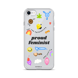 iPhone Case - Proud Feminist Colourful Black