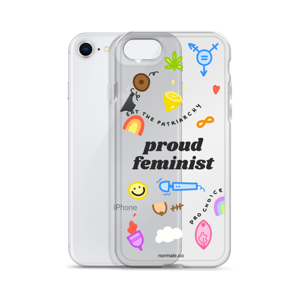 iPhone Case - Proud Feminist Colourful Black