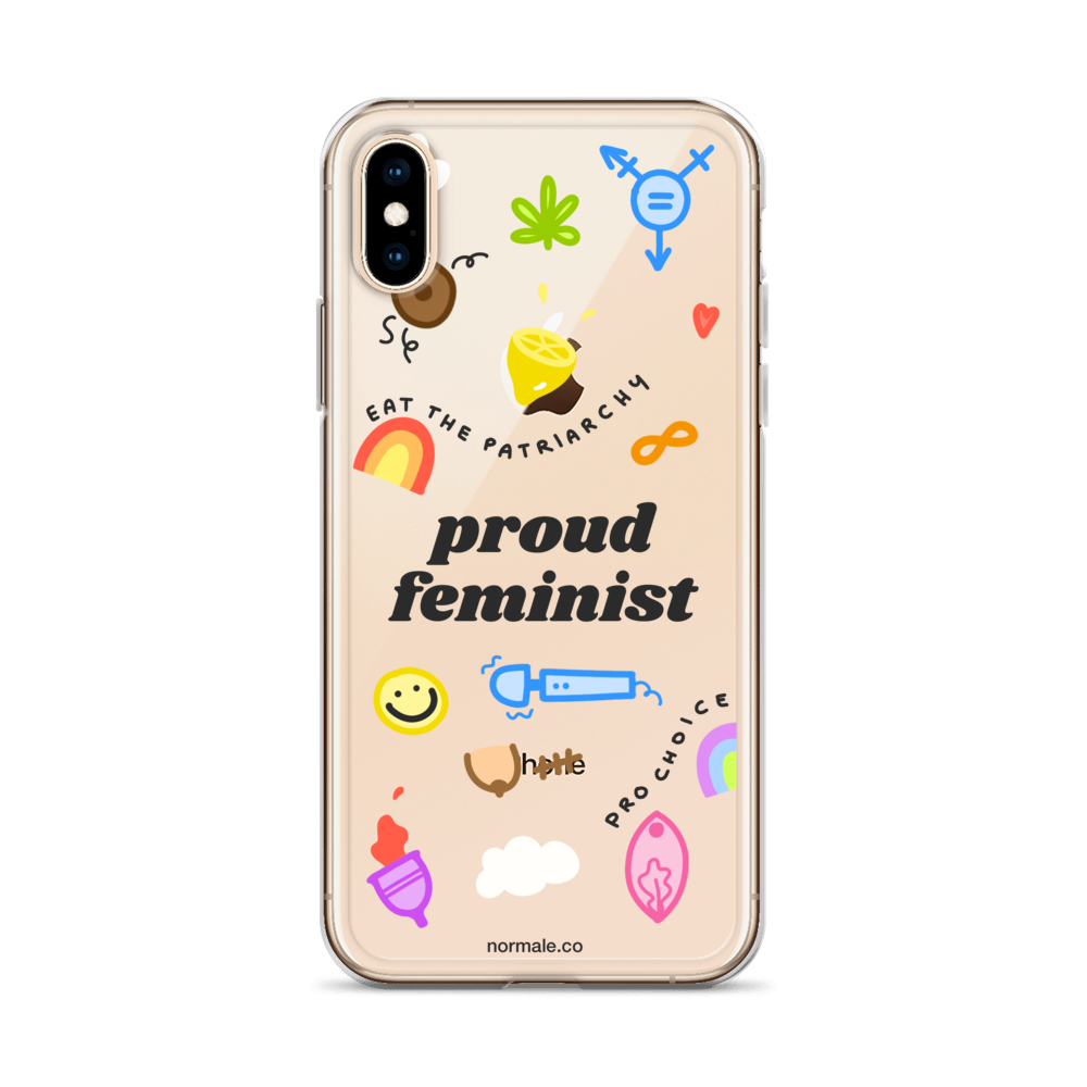 iPhone Case - Proud Feminist Colourful Black