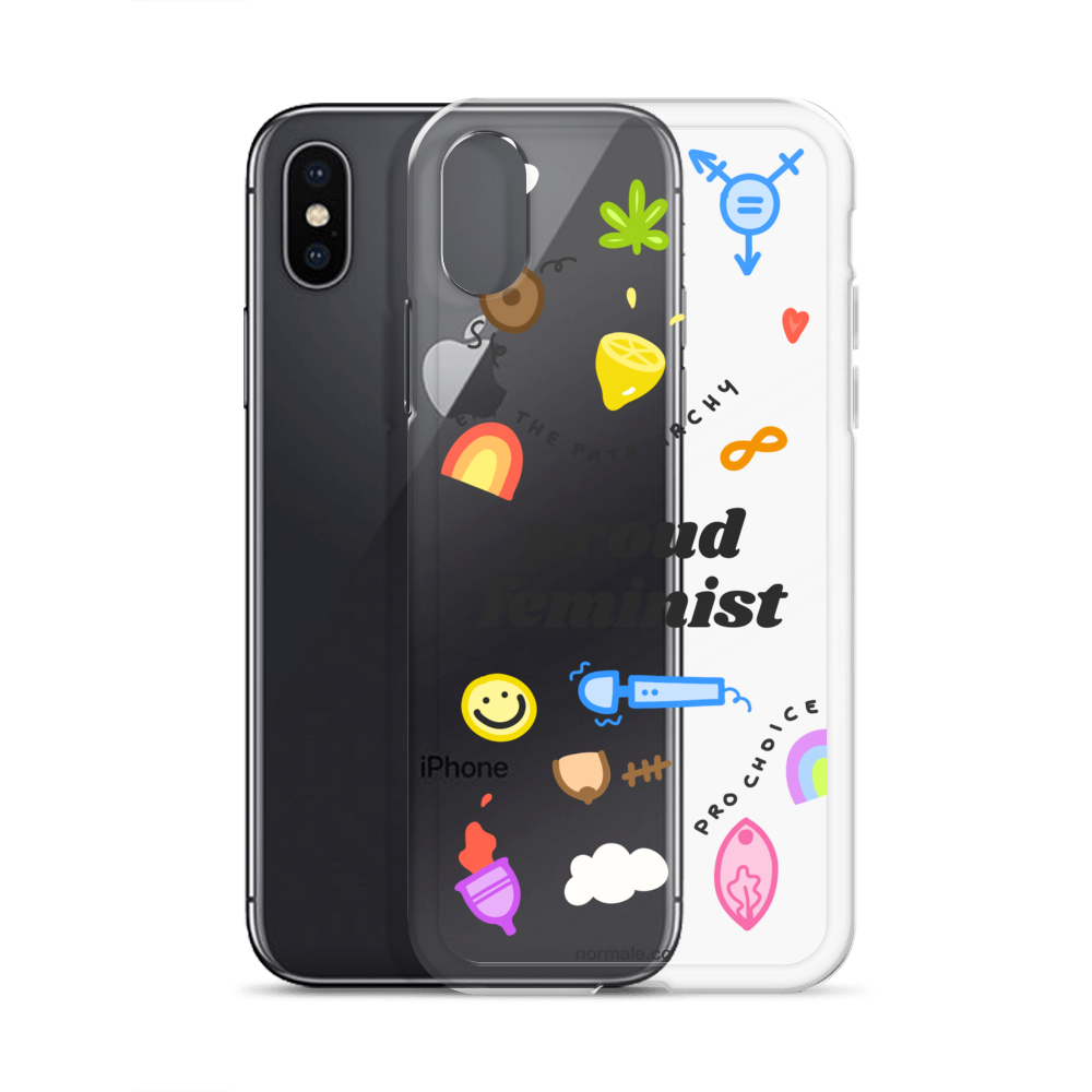 iPhone Case - Proud Feminist Colourful Black