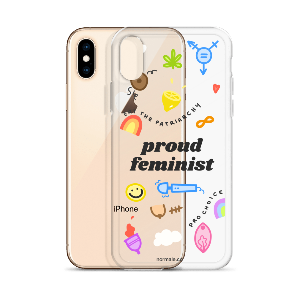 iPhone Case - Proud Feminist Colourful Black