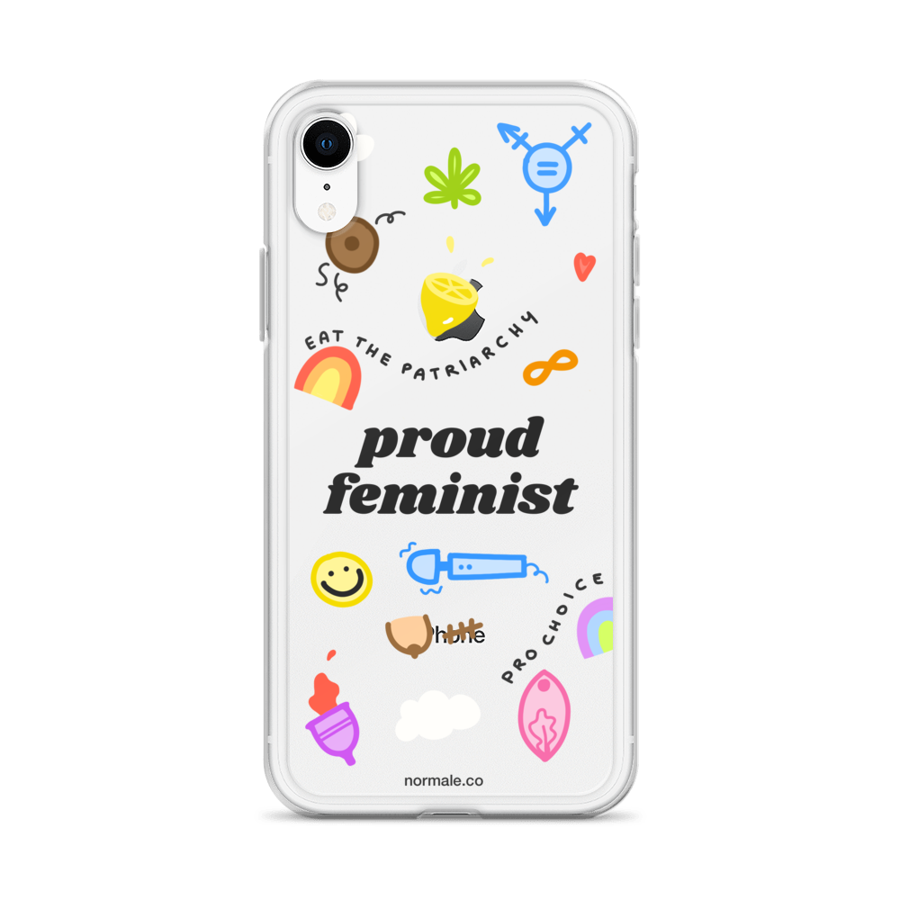 iPhone Case - Proud Feminist Colourful Black