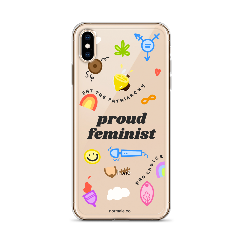 iPhone Case - Proud Feminist Colourful Black