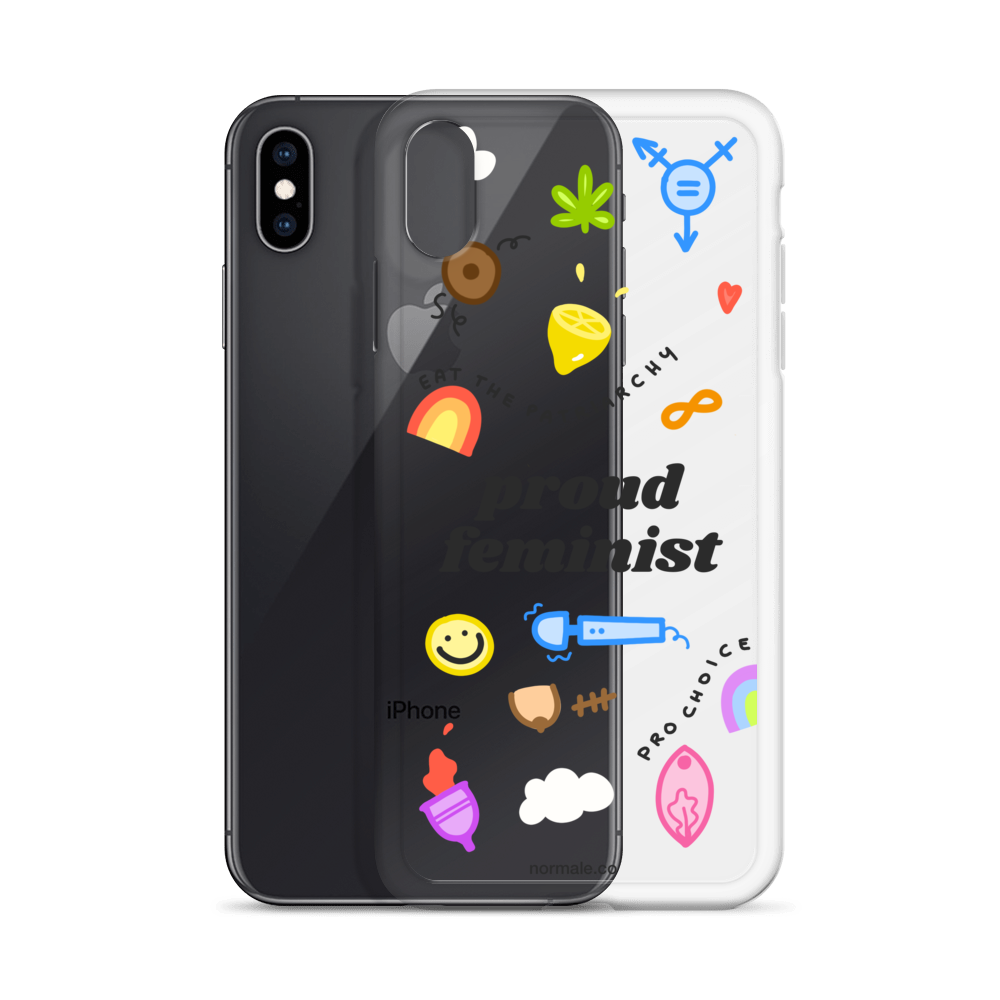 iPhone Case - Proud Feminist Colourful Black