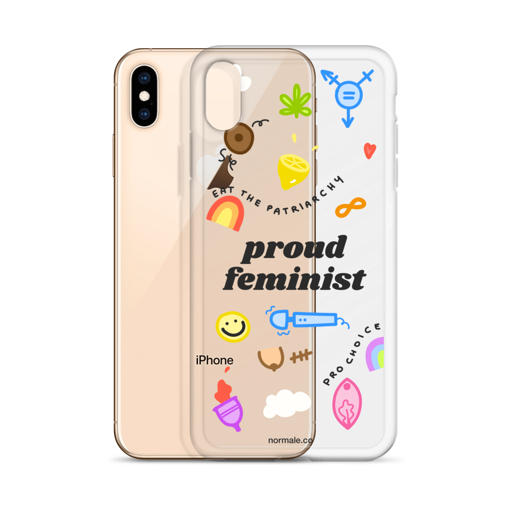 iPhone Case - Proud Feminist Colourful Black