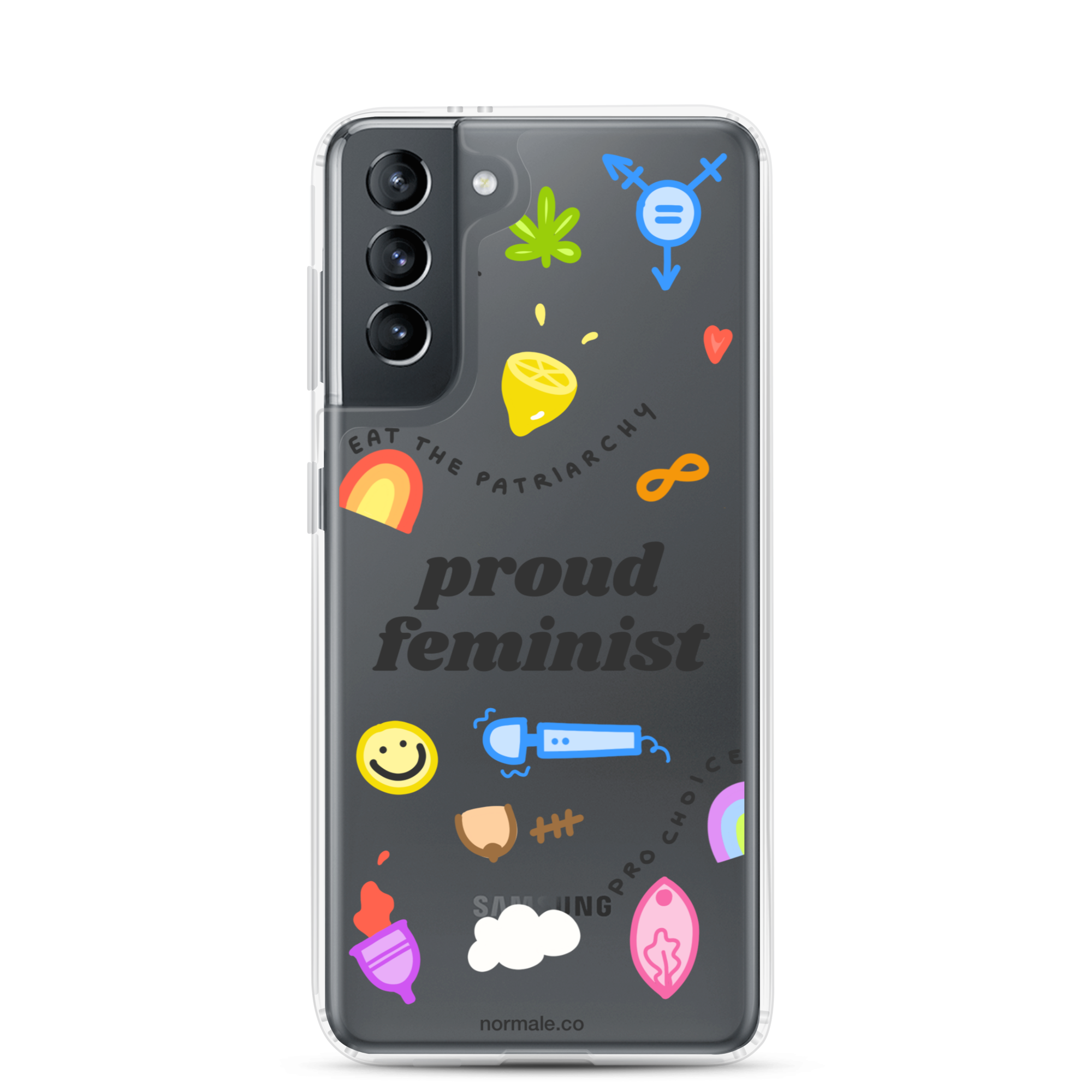 Samsung Case - Proud Feminist Colourful Black