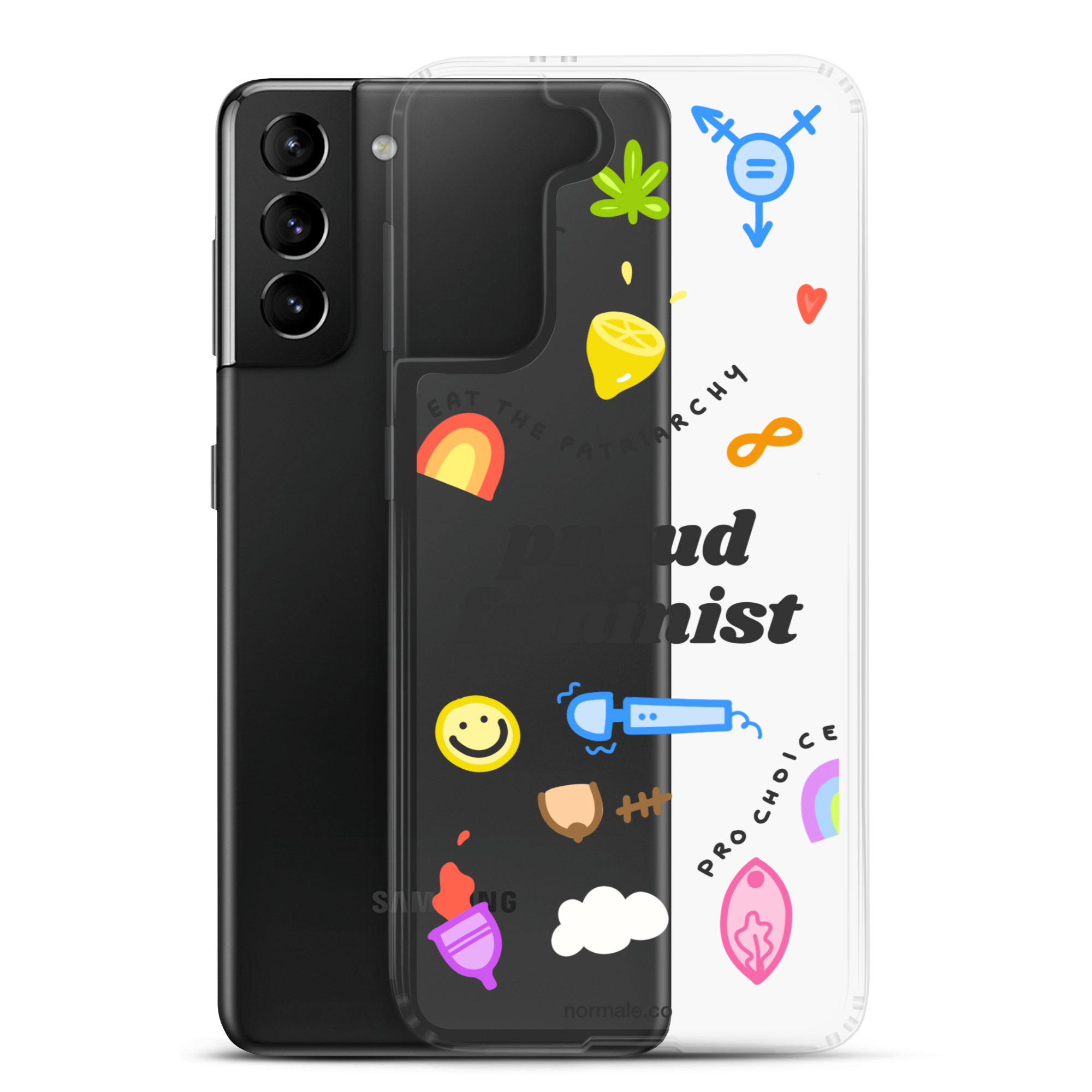 Samsung Case - Proud Feminist Colourful Black