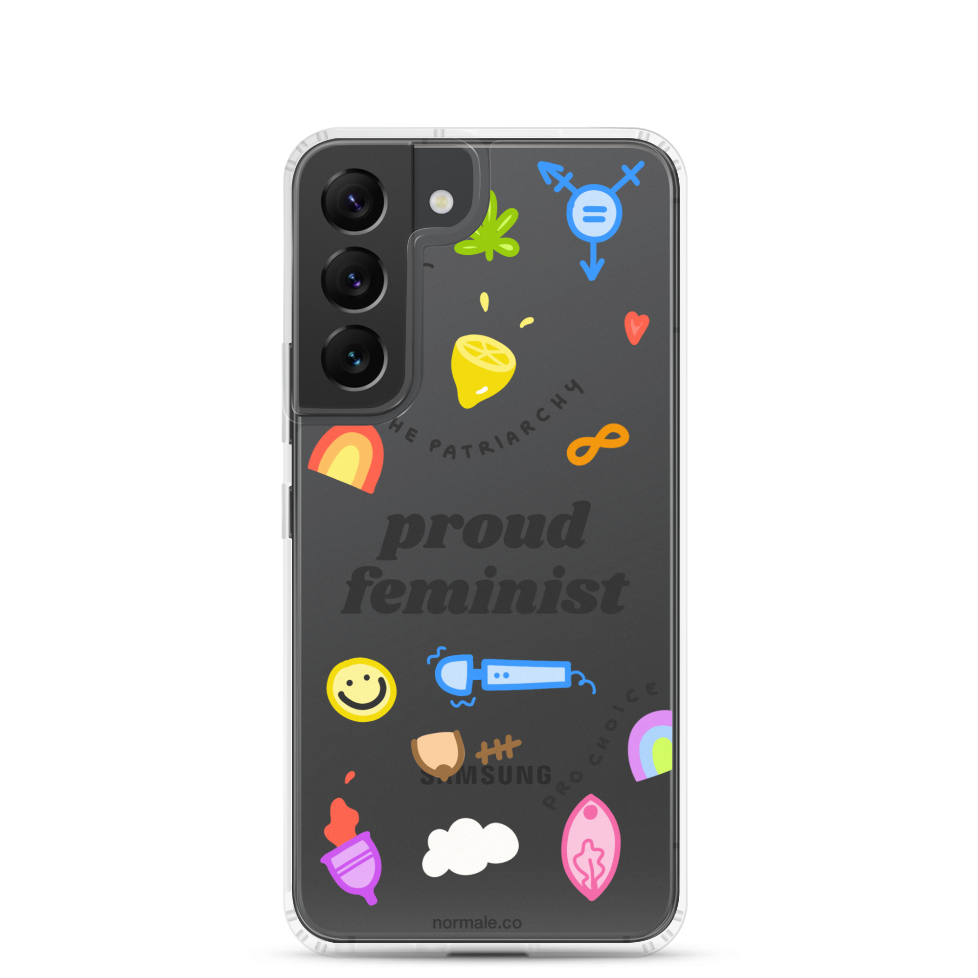 Samsung Case - Proud Feminist Colourful Black