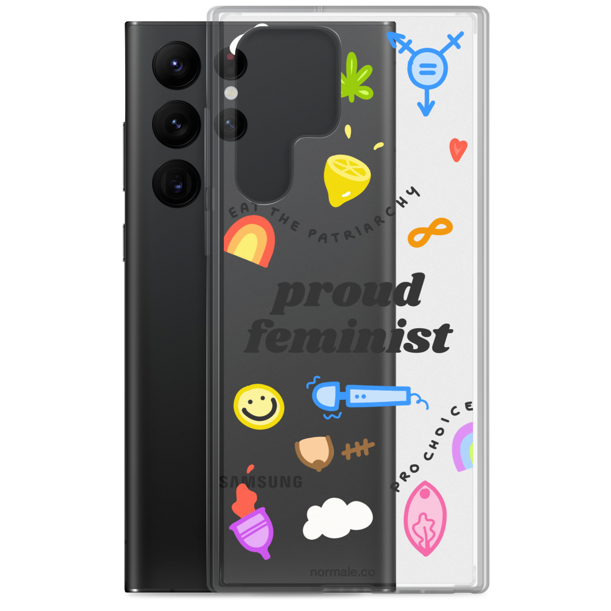 Samsung Case - Proud Feminist Colourful Black